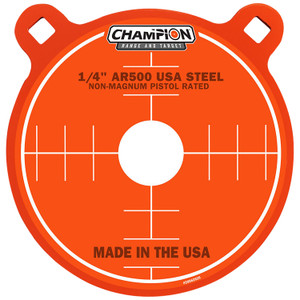 Champion Targets 44910 Center Mass Gong 8 Pistol Gray AR500 Steel Gong 0.25 Thick Hanging - 44910 Champion Targets 44910 Center Mass Gong 8 Pistol Gray AR500 Steel Gong 0.25 Thick Hanging - 44910