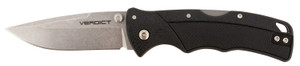 Cold Steel CSFLC3SPSSZ Verdict  3 Folding Clip Point Plain Stonewashed 4116 SS BladeBlack GFN Handle Includes Belt Clip - CSFLC3SPSSZ