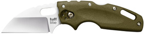 Cold Steel CS20LTG Tuff Lite  2.50 Folding Clip Point Plain AUS8A SS BladeOD Green GrivEx Handle Includes Pocket Clip - CS20LTG
