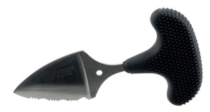 Cold Steel 43NS Mini Pal 1 Fixed Serrated Japanese AUS8A SS Blade Black Synthetic Rubber Handle - 43NS