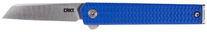 CRKT 7083 CEO Microflipper Micro 2.21 Flipper Sheepsfoot Plain Satin 12C27 Sandvik Blade Blue Textured wSilver Liner Accents Aluminum Handle Includes Pocket Clip - 7083 CRKT 7083 CEO Microflipper Micro 2.21 Flipper Sheepsfoot Plain Satin 12C27 Sandvik Blade Blue Textured wSilver Liner Accents Aluminum Handle Includes Pocket Clip - 7083