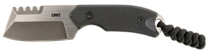 CRKT 4036 Razel  Compact 2.32 Fixed PlainTop Veff Serrations Brushed Stonewashed D2 Steel Blade Black G10 Handle Includes Cord FobSheath - 4036 CRKT 4036 Razel  Compact 2.32 Fixed PlainTop Veff Serrations Brushed Stonewashed D2 Steel Blade Black G10 Handle Includes Cord FobSheath - 4036