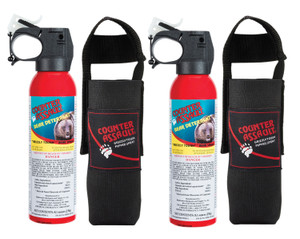 Counter Assault 15067015 Bear Spray Capsaicin Range 32 ft7 Seconds 8.10 oz 2 Cans 2 Holsters Includes 2 Holsters - 15067015 Counter Assault 15067015 Bear Spray Capsaicin Range 32 ft7 Seconds 8.10 oz 2 Cans 2 Holsters Includes 2 Holsters - 15067015