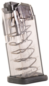 ETS Group SMKGLK26 Pistol Mags  10rd Standard 9mm Luger Compatible w Glock 26 Smoke Polymer - SMKGLK26