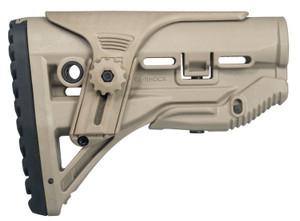 FAB Defense FXGLSHOCKCP GLShock  Buttstock for AR15 M16 M4 wAdjustable CheekRest  AntiRattle Mechanism Flat Dark Earth MilSpec Reinforced Polymer - FXGLSHOCKCP FAB Defense FXGLSHOCKCP GLShock  Buttstock for AR15 M16 M4 wAdjustable CheekRest  AntiRattle Mechanism Flat Dark Earth MilSpec Reinforced Polymer - FXGLSHOCKCP