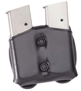 Galco CDM22B CDM Mag Carrier Double Black Leather Belt Loop Belts 1.501.75 Wide Compatible w Taurus PT140 Ambidextrous Hand - CDM22B