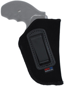 GrovTec US Inc GTHL14112R Inside The Pants  IWB Size 12 Black Suede Compatible wGlock 262733 Belt Clip Mount Right Hand - GTHL14112R