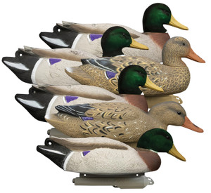 Higdon Outdoors 16034 Battleship  Oversized Mallards Species Multi Color Foam Filled Features Flocked Heads 6 Pack - 16034