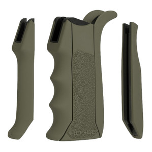 Hogue 13041 Modular Overmolded  OD Green Rubber Pistol Grip with Finger Grooves Fits AR15M16 - 13041 Hogue 13041 Modular Overmolded  OD Green Rubber Pistol Grip with Finger Grooves Fits AR15M16 - 13041
