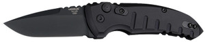 Hogue 24116 A01 2.75 Folding Drop Point Plain Black Cerakote 154CM SS BladeMatte Black Aluminum Handle - 24116 Hogue 24116 A01 2.75 Folding Drop Point Plain Black Cerakote 154CM SS BladeMatte Black Aluminum Handle - 24116