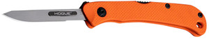 Hogue 35834 Expel  2.50 Folding Scalpel Plain Satin High Carbon Steel Blade Blaze Orange Textured G10 ScalesSS Handle - 35834