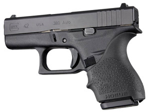 Hogue 18200 HandAll Beavertail Grip Sleeve Textured Black Rubber for Glock 42 43 - 18200 Hogue 18200 HandAll Beavertail Grip Sleeve Textured Black Rubber for Glock 42 43 - 18200