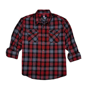 Hornady Gear 32196 Flannel Shirt  3XL RedBlackGray  CottonPolyester Relaxed Fit Button Up - 32196