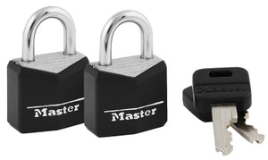 Master Lock 121T Padlock Keyed Open With Key Keyed Alike Steel VinylCovered 2 Per Pkg - 121T Master Lock 121T Padlock Keyed Open With Key Keyed Alike Steel VinylCovered 2 Per Pkg - 121T