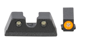 Meprolight USA 402203131 HyperBright  Green Tritium Orange Outline Front SightGreen Tritium Black Outline Rear Sight Glock 4243 - 402203131