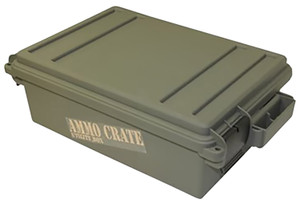 MTM CaseGard AC45 Ammo Crate Utility Box 12 Gauge Army Green Polypropylene - ACR418