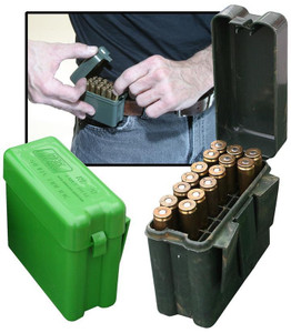 MTM CaseGard RL2010 Belt Carrier  MultiCaliber Rifle Green Polypropylene 20rd - RL2010