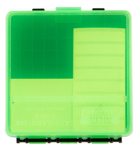MTM CaseGard P100916T CaseGard P100 MultiCaliber Handgun Clear Green Polypropylene 100rd - P100916T