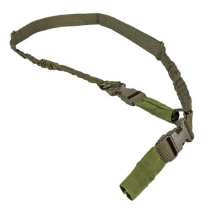 NcStar AARS21PG VISM Sling 1.25 5572 Adjustable Bungee Green Nylon Strap wElastic ShockCord 2or1 Point Sling - AARS21PG