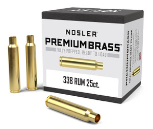 Nosler 11912 Premium Brass Unprimed Cases 338RUM Brass 25Count - 11912 Nosler 11912 Premium Brass Unprimed Cases 338RUM Brass 25Count - 11912