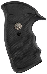 Pachmayr 05058 Decelerator Grip Checkered Black Rubber with Finger Grooves for Ruger RedHawk - 5058