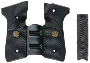 Pachmayr 02500 Signature Grip Wraparound Black Rubber with Backstrap  Finger Grooves for Beretta 92FS 96FS - 2500