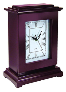 Peace Keeper RGC Tall Gun Clock  Front Panel Entry Mahogany Stain Wood Holds 1 Handgun 13.25 L x 9.50 W x 6.25 D - RGC