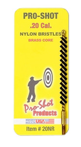 ProShot 20NR Bore Brush  .20 Cal Rifle 540 Thread Nylon Bristles Brass Core - 20NR