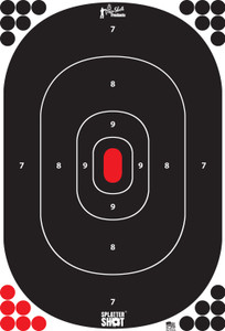 ProShot SILHIN5PK SplatterShot  SelfAdhesive Paper BlackRed 12x17 Silhouette 5 Pack - SILHIN5PK