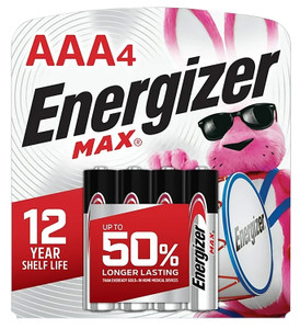 Energizer E92BP4 AAA Max BlackSilver 1.5V Alkaline Qty 4 Single Pack - E92BP4 Energizer E92BP4 AAA Max BlackSilver 1.5V Alkaline Qty 4 Single Pack - E92BP4