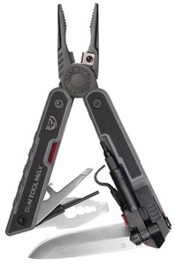 Real Avid AVGTMAX Gun Tool Max Black 3.25 440 Stainless Steel Plain G10 Black Handle - AVGTMAX