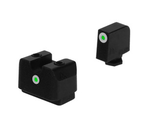 Rival Arms RA4B231G InLine MOS Night Sights for G17G19  Green Tritium White Outline Front SightGreen Tritium White Outline Rear Sight - RA4B231G Rival Arms RA4B231G InLine MOS Night Sights for G17G19  Green Tritium White Outline Front SightGreen Tritium White Outline Rear Sight - RA4B231G