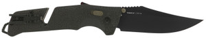 S.O.G SOG11120341 Trident AT 3.70 Folding Clip Point Plain Black TiNi Cryo D2 Steel BladeOlive Drab wFDE Accents GRN Handle Features Line CutterGlass Breaker - SOG11120341