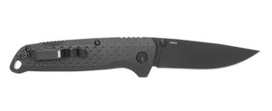 S.O.G SOG13110143 Adventure LB 3.50 Folding Drop Point Plain Black TiNi 5Cr15MoV Blade Black Textured GRN Handle - SOG13110143