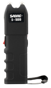 Sabre S1009 Tactical Stun Gun wFlashlight Black Plastic 1.25 uC Pain Rating - S1009