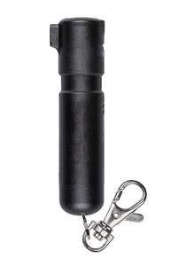 Sabre MDBK02 Mighty Discreet Pepper Spray Capsaicin UV Dye Effective Distance 12 ft .20 oz Black Includes Key Ring Includes Snap Clip - MDBK02