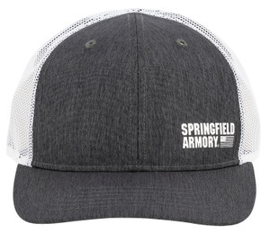 Springfield Armory GEP2382 Flag Trucker Hat BlackGray Adjustable Snapback OSFA Structured - GEP2382