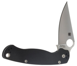 Spyderco C81GP2 Para Military 2  3.42 Folding Drop Point Plain CPM S45VN SS Blade Black G10 Handle Includes Pocket Clip - C81GP2