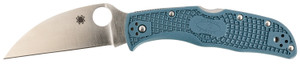 Spyderco C243FPWK390 Endela Lightweight 3.42 Folding Wharncliffe Plain Stonewashed K390 Steel Blade Blue Textured wSilver Liner  Accents FRN Handle - C243FPWK390 Spyderco C243FPWK390 Endela Lightweight 3.42 Folding Wharncliffe Plain Stonewashed K390 Steel Blade Blue Textured wSilver Liner  Accents FRN Handle - C243FPWK390