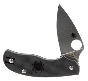Spyderco C127PBK Urban Lightweight 2.61 Folding Drop Point Plain N690Co SS Blade Black FRN Handle Includes Pocket Clip - C127PBK