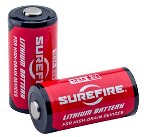 SureFire SF6BC 123A Batteries  RedBlack 3.0 Volts 1500 mAh 6 Single Pack Clamshell - SF6BC