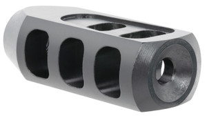 TacFire  Tanker Muzzle Brake  Black Oxide Steel with 1228 tpi Threads 2.76 OAL 1.37 Diameter for 5.56x45mm NATO - MZ1009N