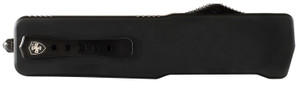 Templar Knife LZBR121 Premium Weighted Large 3.55 OTF Dagger Plain Black Oxide Stonewashed Powdered D2 Steel Blade5.25 Black RubberAluminum Zinc Alloy Handle - LZBR121