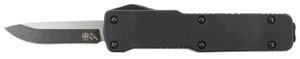 Templar Knife CABR321 Premium Lightweight Micro 1.85 OTF Drop Point Plain Black Oxide Stonewashed Powdered D2 Steel Blade3.50 Black RubberAluminum Handle Features California Legal - CABR321
