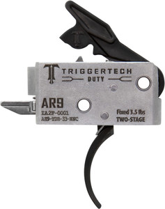 TriggerTech AH9TDB33NNC Duty  Curved Trigger TwoStage 3.50 lbs Draw Weight Fits AR9 - AH9TDB33NNC