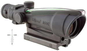 Trijicon 100161 ACOG  Black Hardcoat Anodized 3.5x35mm Illuminated Green Crosshair .3087.62 BDC Reticle - 100161