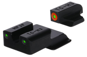 TruGlo TGTG231MP4C Tritium Pro  Black  Green Tritium Orange Outline Front Sight Green Tritium Rear Sight - TGTG231MP4C