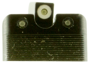 TruGlo TG231G1MW Tritium Pro  Low White Outline Tritium FrontGreen Tritium RearBlack Nitride Fortress Frame Compatible wGlock MOS Front PostRear Dovetail Mount - TG231G1MW