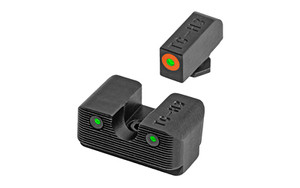TruGlo TG231G2C Tritium Pro  Black  Green Tritium Orange Outline Front Sight Green Tritium Rear Sight - TG231G2C