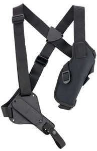 Uncle Mikes 83001 Sidekick Vertical Shoulder Holster Shoulder Size 0 Black Cordura Harness Fits SmMed DA Revolver Fits 23 Barrel Right Hand - 83001